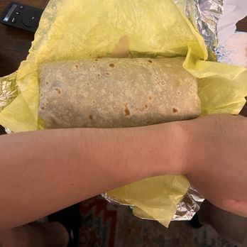 JV's Mexican Food - Bean and Cheese Burrito (forearm for comparison) - Mexican Near Me - San Diego, California