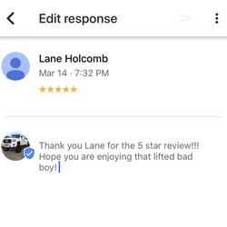 Triple C Auto Sales - 5 Star Review from Lane on Google!