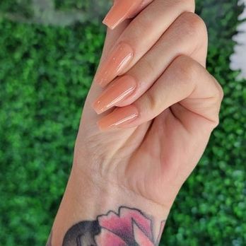 Bella Nails & Lash - Skinny coffin nude nails. ‍ - Nail Salons Near Me - San Antonio, Texas