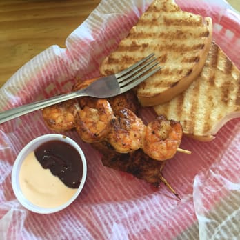 The Tiny Turtle - Shrimp and chicken pinchos. Yum!! - Caribbean Near Me - Cocoa Beach, Florida