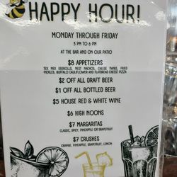 Hornets Nest Grille - Happy hour menu (March 2025)