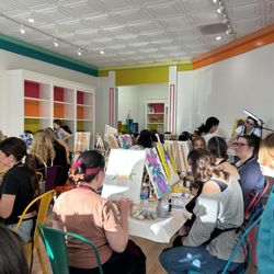 Whimsy Wees - Friends painting together.