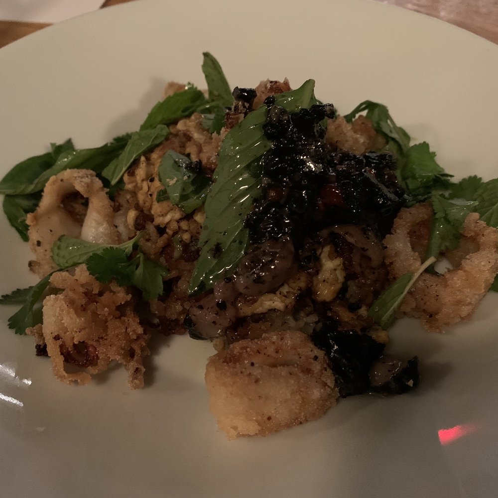 Bos Taurus - Smoked pork belly with crispy octopus - Steakhouses Near Me - Bend, Oregon Bos Taurus - Smoked pork belly with crispy octopus - Steakhouses Near Me - Bend, Oregon