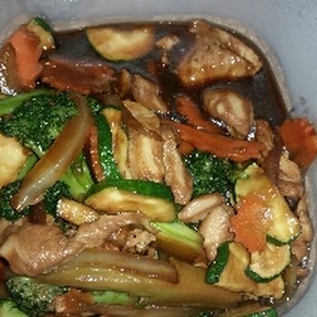 Chen Golden Palace - This is their version chicken teriyaki I bought tonight, it's actually closer to stir fry veggies with chicken - very tough and dry. - Chinese Near Me - El Cajon, California Chen Golden Palace - This is their version chicken teriyaki I bought tonight, it's actually closer to stir fry veggies with chicken - very tough and dry. - Chinese Near Me - El Cajon, California