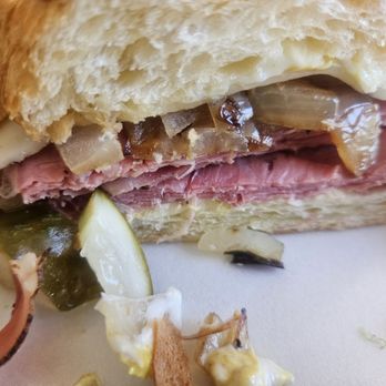 Rusty's Deli & Grille - Create your own sandwich: Pastrami and corn beef on a croissant with grilled onions, pickles, mayo, and mustard - Delis Near Me - Charlotte, North Carolina Rusty's Deli & Grille - Create your own sandwich: Pastrami and corn beef on a croissant with grilled onions, pickles, mayo, and mustard - Delis Near Me - Charlotte, North Carolina