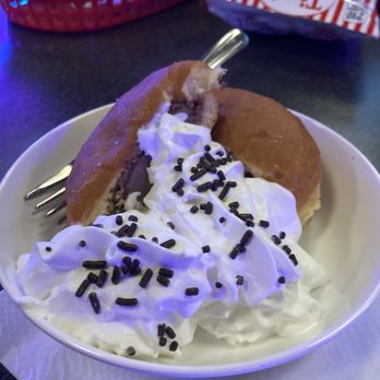 CRAVE 80s Arcade Bar - Stuffin puffin (ice cream stuffed donut) - Bars Near Me - Marysville, Washington CRAVE 80s Arcade Bar - Stuffin puffin (ice cream stuffed donut) - Bars Near Me - Marysville, Washington