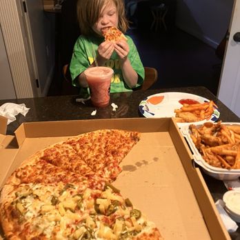 NY Pizza Grill - XL pizza, plain wings, fries, strawberry smoothie. - Pizza Near Me - Washington, DC, District of Columbia NY Pizza Grill - XL pizza, plain wings, fries, strawberry smoothie. - Pizza Near Me - Washington, DC, District of Columbia