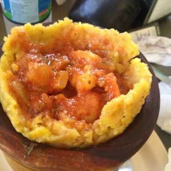 La Familia - Mofongo Relleno de Camarones (Monfongo Stuffed with Shrimp) - Puerto Rican Near Me - Utuado, Puerto Rico La Familia - Mofongo Relleno de Camarones (Monfongo Stuffed with Shrimp) - Puerto Rican Near Me - Utuado, Puerto Rico