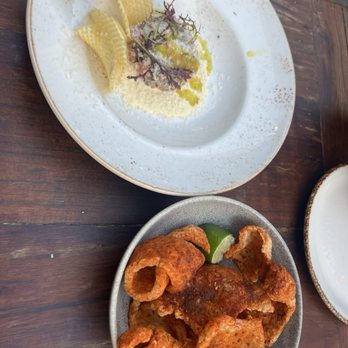 Foreign Cinema - Top: Beef Tartare  Bottom: Chicharrones - Breakfast & Brunch Near Me - San Francisco, California