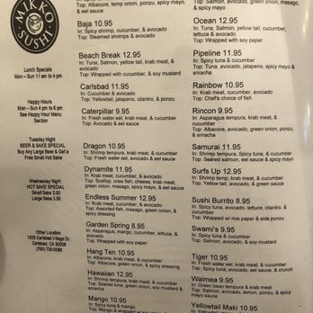 Mikko Sushi - Sushi Bars Near Me - Vista, California
