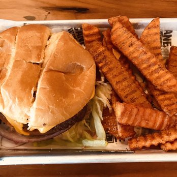 Hurricane Grill & Wings - Kid's Cheeseburger abs Sweet Potato Fries - American Near Me - Chula Vista, California