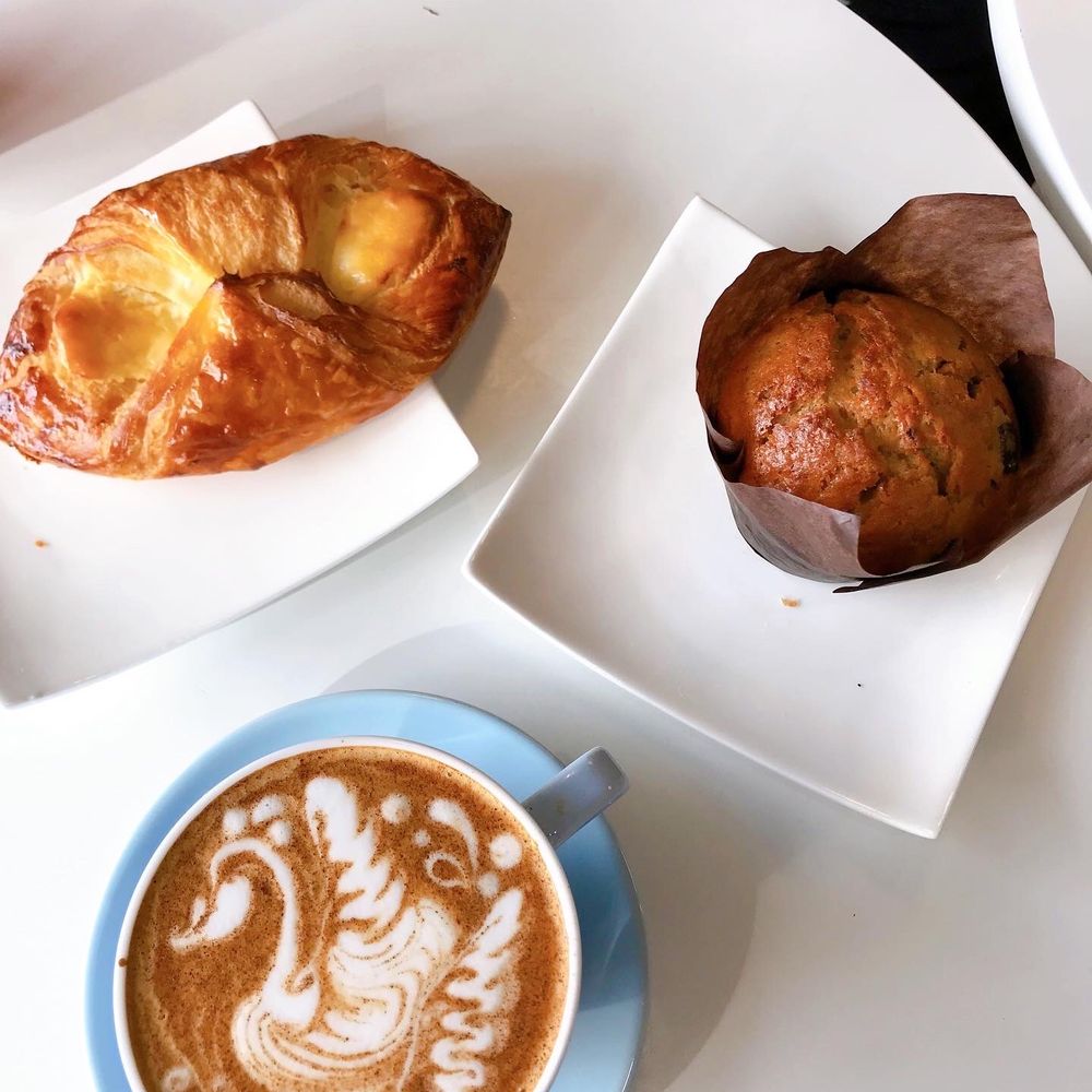 Flat White Coffee - Spanish latte with beautiful latte art. Pastries are good here too. - Cafes Near Me - Cypress, California Flat White Coffee - Spanish latte with beautiful latte art. Pastries are good here too. - Cafes Near Me - Cypress, California