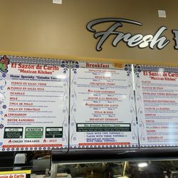 El Sazon De Carito - Updated menu as of 10/2026