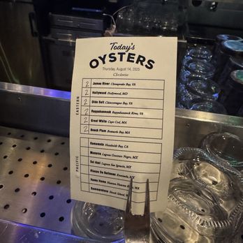 Water Grill - Denver - Oyster varieties - Seafood Near Me - Denver, Colorado Water Grill - Denver - Oyster varieties - Seafood Near Me - Denver, Colorado