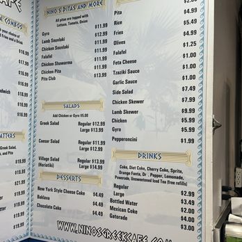 Nino's Greek Cafe - menu 2 - Greek Near Me - Phoenix, Arizona Nino's Greek Cafe - menu 2 - Greek Near Me - Phoenix, Arizona