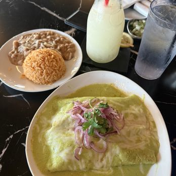 Kulturas - Enchiladas verde House margarita - slushie - Latin American Near Me - Ontario, California Kulturas - Enchiladas verde House margarita - slushie - Latin American Near Me - Ontario, California