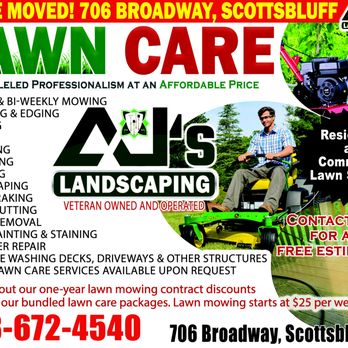 AJ's Rentals & Landscaping - lawn care advertisement - Machine & Tool Rental Near Me - Scottsbluff, Nebraska AJ's Rentals & Landscaping - lawn care advertisement - Machine & Tool Rental Near Me - Scottsbluff, Nebraska