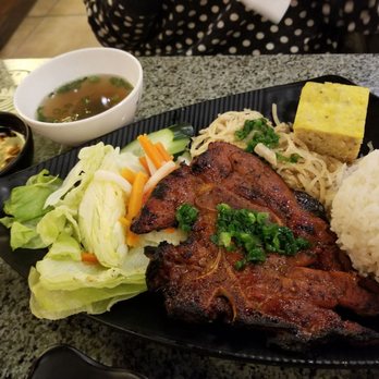 Pho Saigon 8 - Grilled pork chop, shredded pork skin, egg meat loaf and rice. - Vietnamese Near Me - Las Vegas, Nevada Pho Saigon 8 - Grilled pork chop, shredded pork skin, egg meat loaf and rice. - Vietnamese Near Me - Las Vegas, Nevada