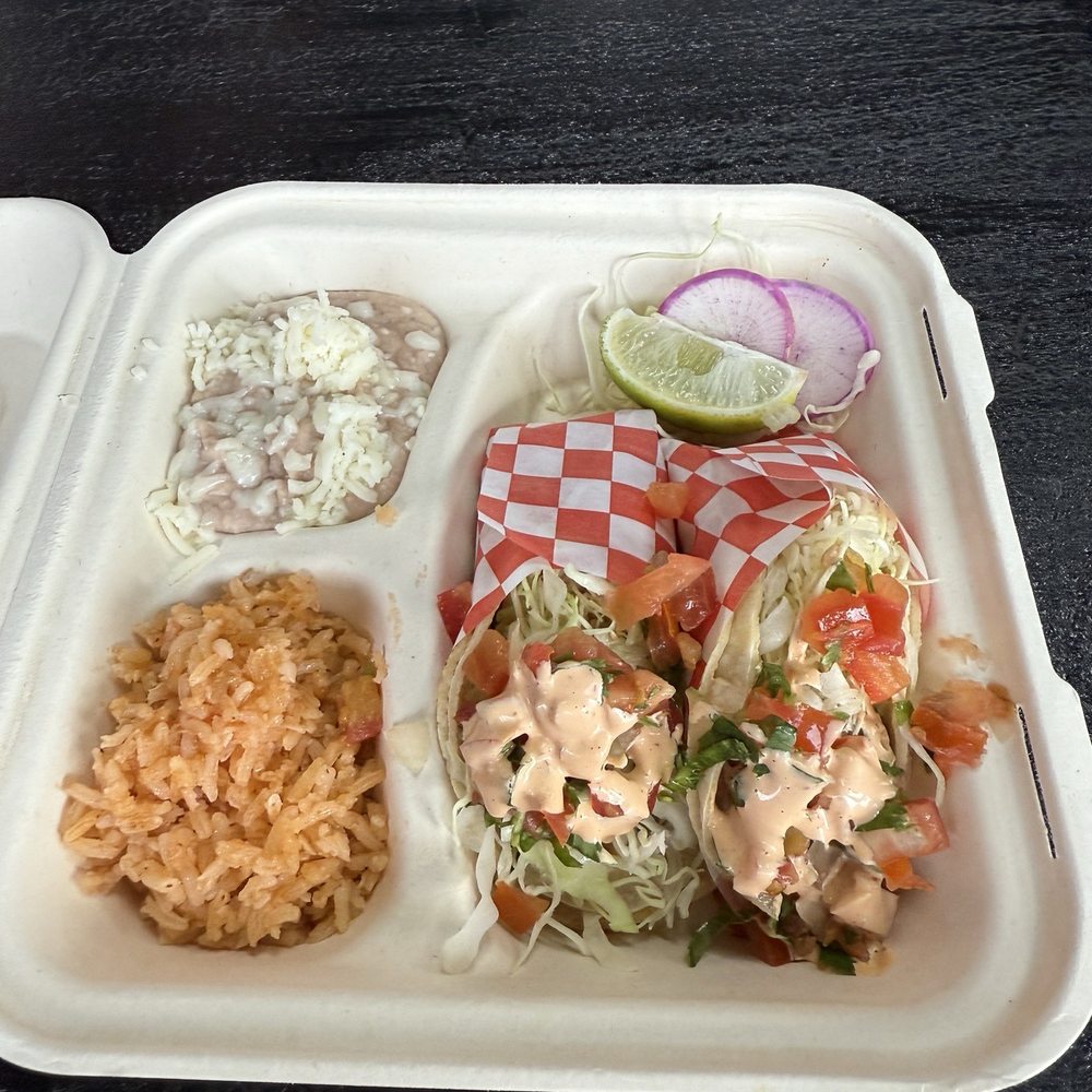 Fillo’s - Grilled fish taco plate with rice and beans - Mexican Near Me - Kapaa, Hawaii