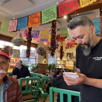 Cafe Pasqual's - Helpful, friendly waiter.  Fabulous, fun decor. - Vegetarian Near Me - Santa Fe, New Mexico
