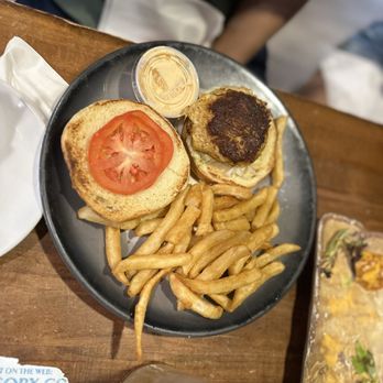Uncle Ike's Sandbar & Grill - Crab cake sandwich - American Near Me - Corolla, North Carolina Uncle Ike's Sandbar & Grill - Crab cake sandwich - American Near Me - Corolla, North Carolina