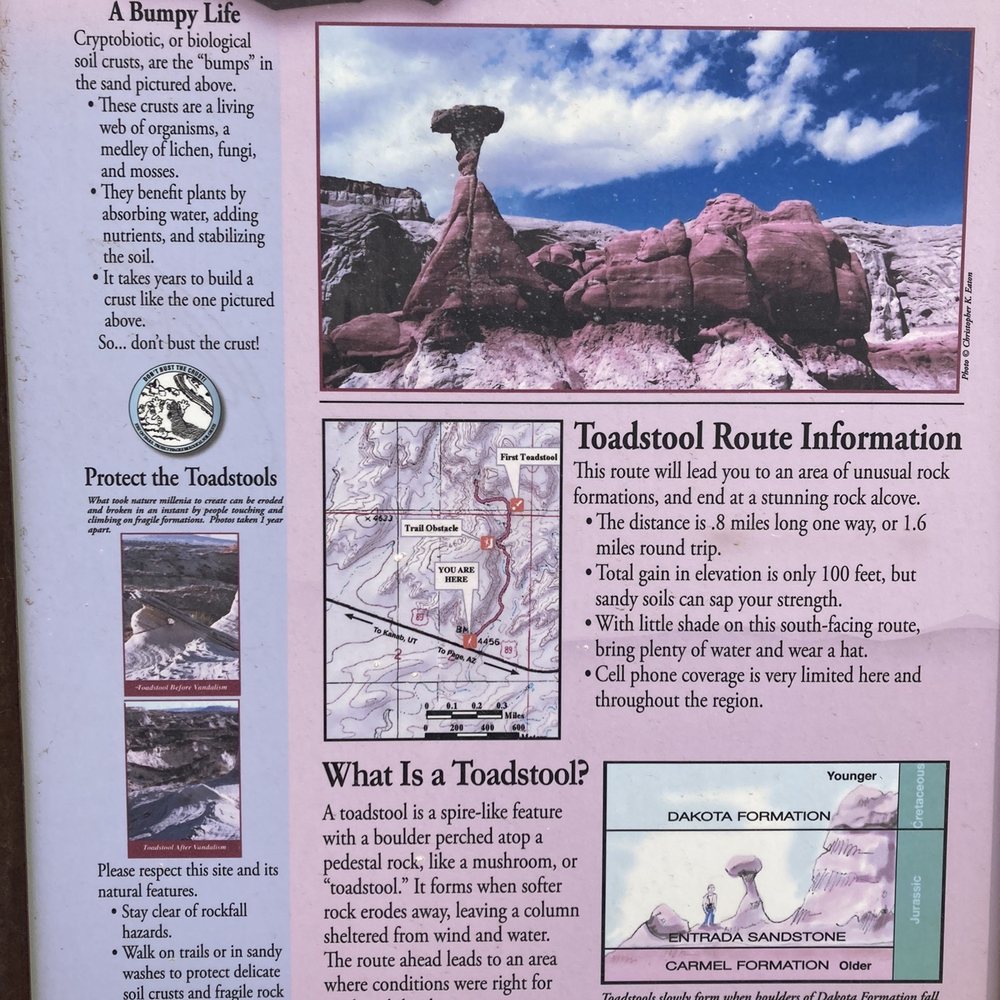 Toadstool Trailhead - Map - Hiking Near Me - Kanab, Utah Toadstool Trailhead - Map - Hiking Near Me - Kanab, Utah