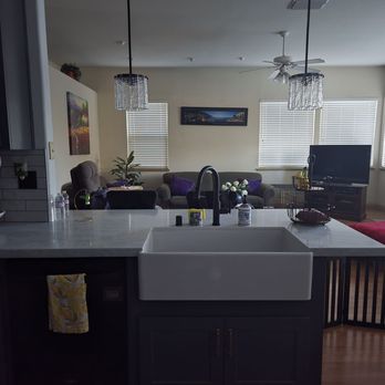 Fo Remodeling - Removed peninsula counter and opened up with quartz counter top. - General Contractors Near Me - Elk Grove, California