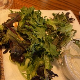Only some of the salad mix inedible at this location. Only some of the salad mix inedible at this location.