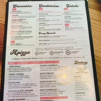 Saucy Brew Works - Shareables & Pizzas Menu - Coffee & Tea Near Me - Columbus, Ohio Saucy Brew Works - Shareables & Pizzas Menu - Coffee & Tea Near Me - Columbus, Ohio