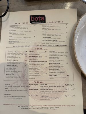 Menu photo 1 Bota San Francisco, CA