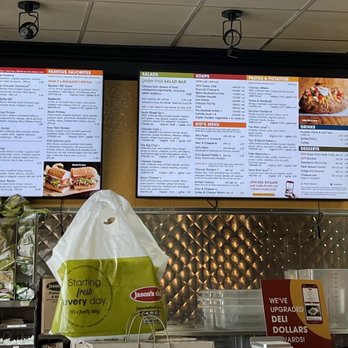 Jason's Deli - menus on the wall - Sandwiches Near Me - Hampton, Virginia