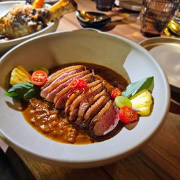 Roasted Duck Pineapple Curry. $34. Nice and spicy with good duck. Would recommend Roasted Duck Pineapple Curry. $34. Nice and spicy with good duck. Would recommend