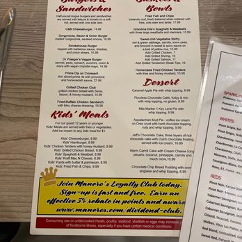 Manero's Restaurant - Menu - Steakhouses Near Me - Palm City, Florida
