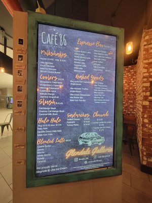Menu photo 1 Cafe 86 Glendale, CA