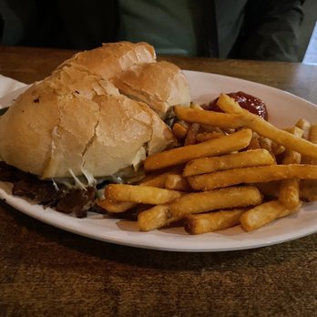 The Basin Pub - Philly steak with fries - Pubs Near Me - Pittsford, New York