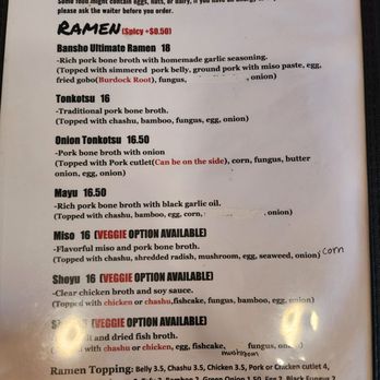 Bansho Ramen - Ramen Near Me - Berkeley, California