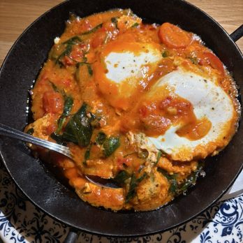 Tupelo Honey Southern Kitchen & Bar - Southern Shakshuka (GF) - Southern Near Me - Asheville, North Carolina Tupelo Honey Southern Kitchen & Bar - Southern Shakshuka (GF) - Southern Near Me - Asheville, North Carolina