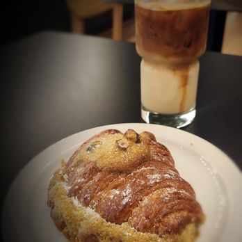 Stumptown Cafe - Pistachio Croissant and a Sugar and Spice Oat Latte - Coffee & Tea Near Me - Portland, Oregon Stumptown Cafe - Pistachio Croissant and a Sugar and Spice Oat Latte - Coffee & Tea Near Me - Portland, Oregon