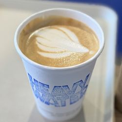 Heavy Water Coffee Shop - Hot cafe latte - $5.50 in Jan 2024