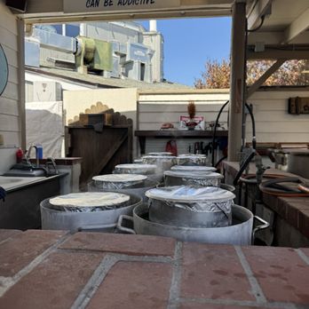 Spud Point Crab Company - Warming the chowder. - Seafood Near Me - Bodega Bay, California