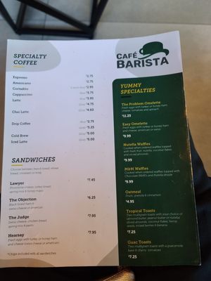 Menu photo 5 Cafe Barista Kissimmee, FL