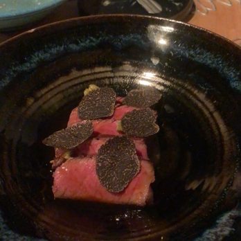 Vestige - Ribeye w/ eggplant, pickled spruce, black truffle, mushroom jus (definitely a highlight) - New American Near Me - Ocean Springs, Mississippi Vestige - Ribeye w/ eggplant, pickled spruce, black truffle, mushroom jus (definitely a highlight) - New American Near Me - Ocean Springs, Mississippi