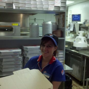 Domino's Pizza - a woman holding a pizza box - Pizza Near Me - Show Low, Arizona