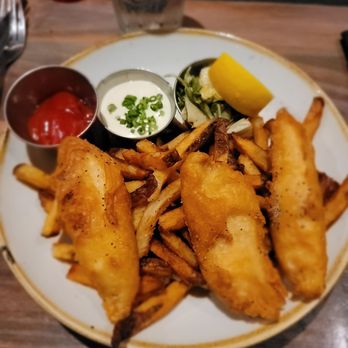 Monkeypod Kitchen - Pete's Fish & Chips (made with halibut) - Tacos Near Me - Honolulu, Hawaii