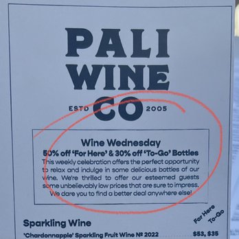 Pali Wine Co - Wine Tasting Room Near Me - Santa Barbara, California