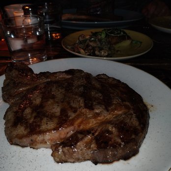 The Lost Fire - Rib eye cooked medium rare - which was done perfectly. - Steakhouses Near Me - Kennebunkport, Maine