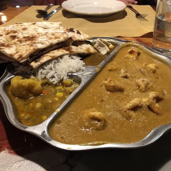 Bombay Bar & Grill - Prawn coconut thali - Indian Near Me - Sacramento, California Bombay Bar & Grill - Prawn coconut thali - Indian Near Me - Sacramento, California
