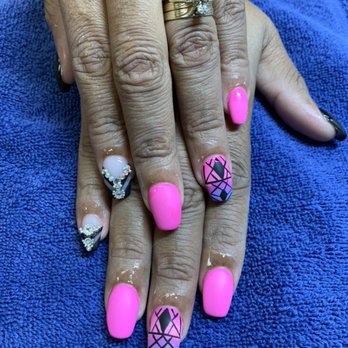 Euro Nails Spa - Acrylic with Hand Drawn Nail Design by Jennifer - Nail Salons Near Me - Washington, Pennsylvania Euro Nails Spa - Acrylic with Hand Drawn Nail Design by Jennifer - Nail Salons Near Me - Washington, Pennsylvania
