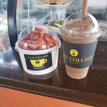 Cafe Collage - Mocha frappe and strawberry snow ice. - Coffee & Tea Near Me - Venice, California Cafe Collage - Mocha frappe and strawberry snow ice. - Coffee & Tea Near Me - Venice, California