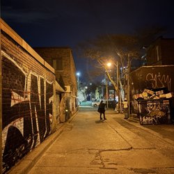 Graffiti Alley - Emily chilling in the alley ..